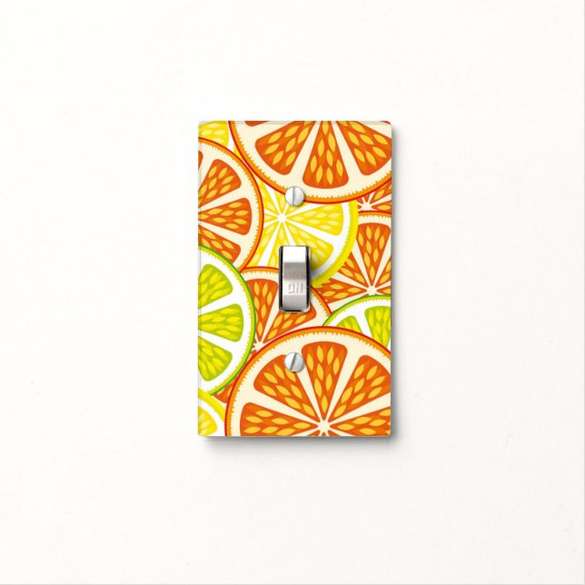 Citrus pattern light switch cover (In Situ)