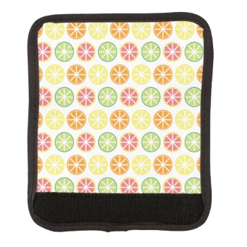 Citrus Pattern Luggage Handle Wrap by imaginarystory at Zazzle