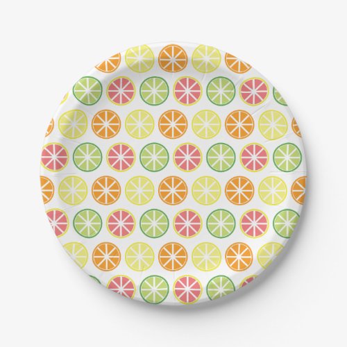 Citrus Pattern Paper Plates