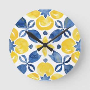 Citrus Pattern Round Clock