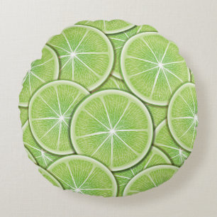 Citrus Pattern Round Pillow