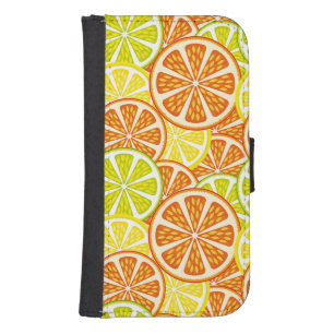 Citrus pattern samsung s4 wallet case