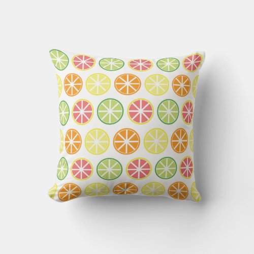 Citrus Pattern Throw Pillow