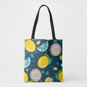 Citrus Pattern Tote Bag