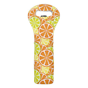 Citrus pattern wine bag