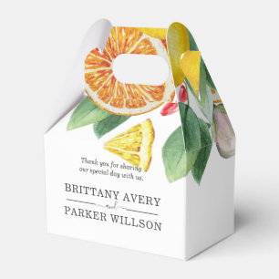 Citrus Personalized Wedding Favor Boxes
