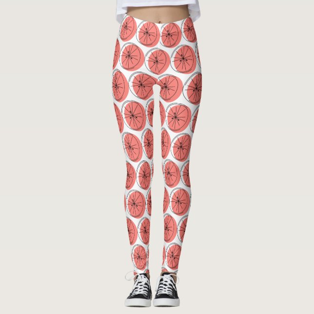 Citrus Pink Multi Leggings (Front)