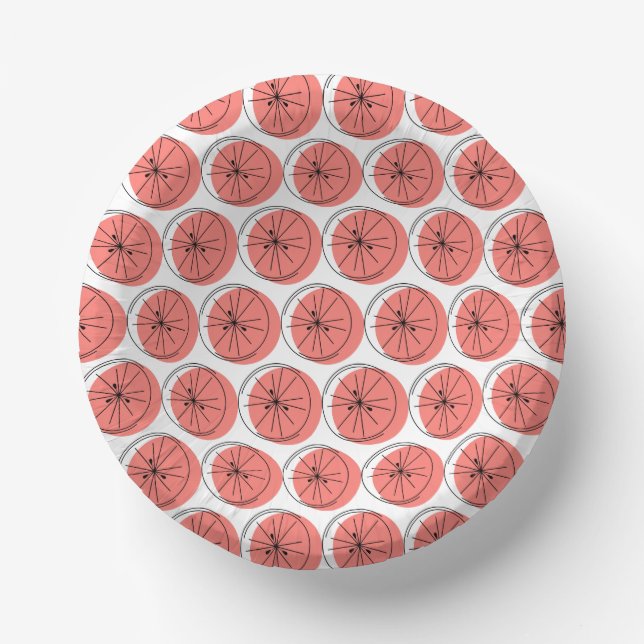 Citrus Pink Multi Paper Bowls (Front)
