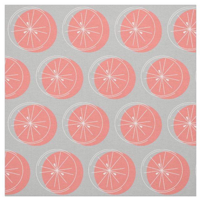 Citrus Pink White fabric grey (Swatch)