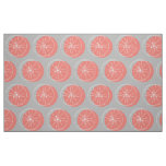 Citrus Pink White fabric large print grey