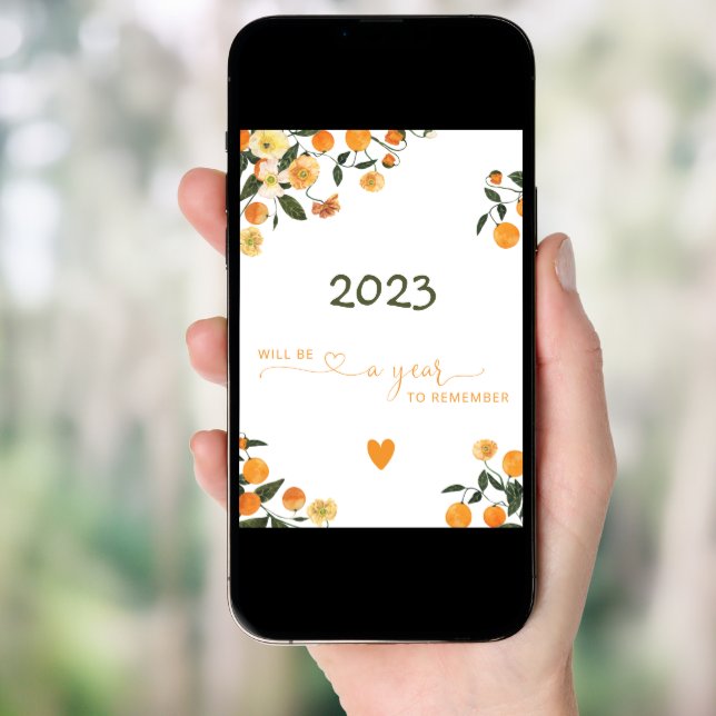 Citrus Pregnancy Announcement Baby Reveal (Front Digital)