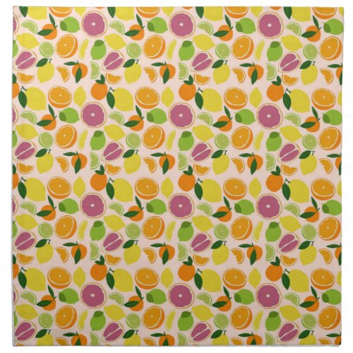 Citrus Print Cloth Napkin