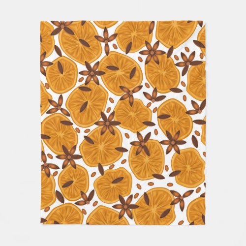 Citrus Print Fleece Blanket