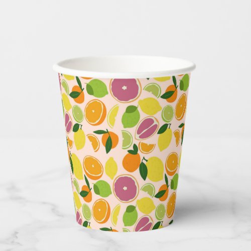 Citrus Print  Paper Cups