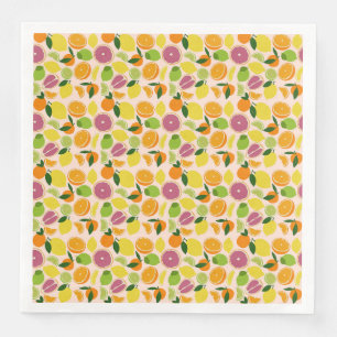 Citrus Print Paper Dinner Napkins