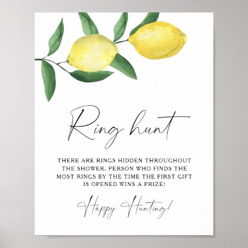 Citrus _ Ring hunt bridal shower game Poster