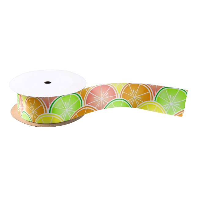 Citrus Scallop Pattern Satin Ribbon (Spool)