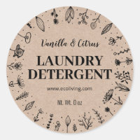 Citrus Scented Homemade Laundry Detergent Labels