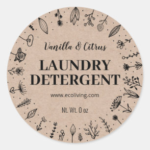 Citrus Scented Homemade Laundry Detergent Labels