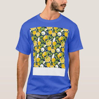 Citrus Seamless Pattern Lemon Lime Orange Mandarin T-Shirt