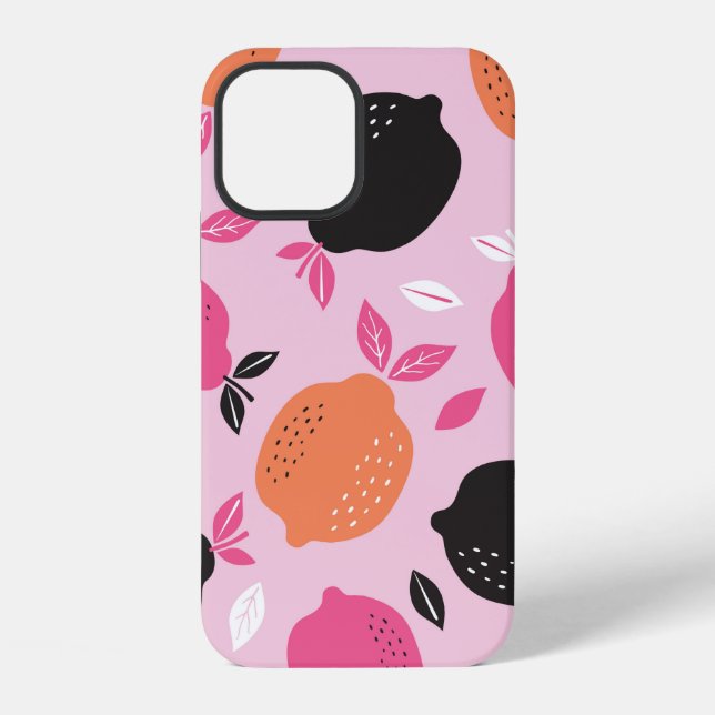 Citrus seamless pattern textile. illustration back iphone case (Back)