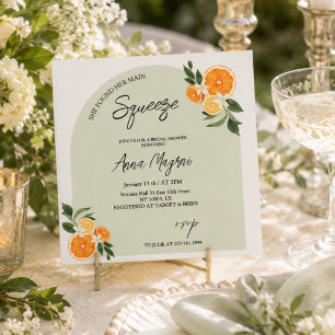 Citrus She Found Her Main Squeeze Bridal Shower  Invitation