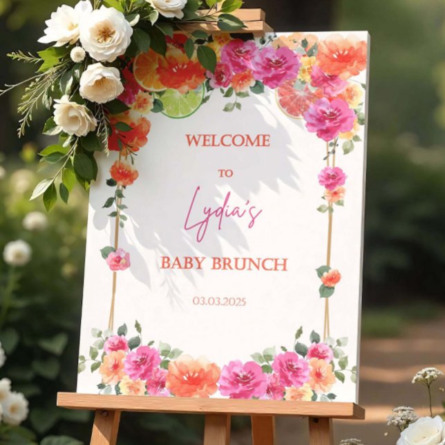 Citrus Sign Bridal Brunch Welcome Foamboard Bright (Creator Uploaded)