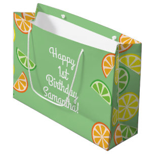 Citrus Slice Birthday Party Large Gift Bag