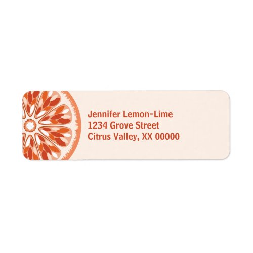 Citrus Slice Orange Personalized Label