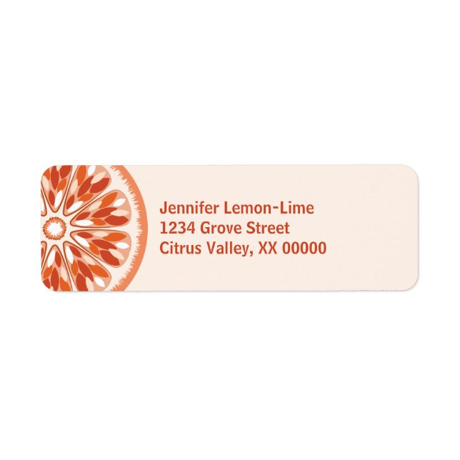 Citrus Slice Orange Personalized Label (Front)