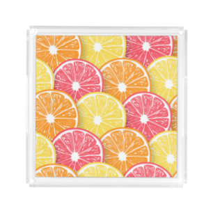 Citrus slices acrylic tray