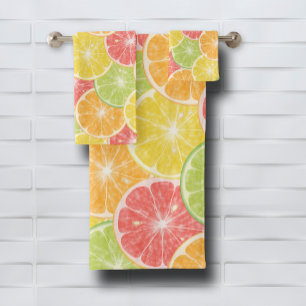 Citrus Slices Bath Towel Set