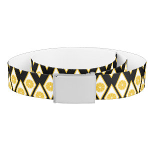 Citrus Slices in Modern Diamond Pattern Belt
