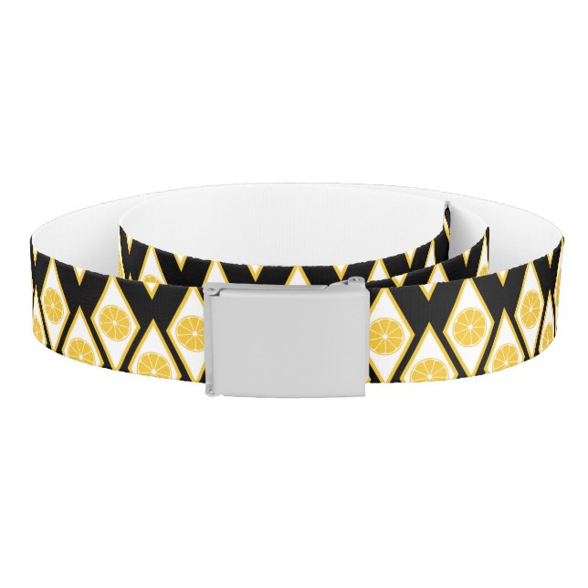 Citrus Slices in Modern Diamond Pattern Belt (Coil)