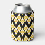 Citrus Slices in Modern Diamond Pattern Can Cooler