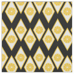 Citrus Slices in Modern Diamond Pattern Fabric