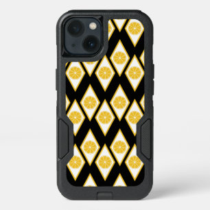 Citrus Slices in Modern Diamond Pattern iPhone 13 Case