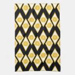 Citrus Slices in Modern Diamond Pattern Towel