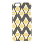 Citrus Slices in Modern Diamond Pattern Clear iPhone 6/6S Case