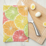 Citrus Slices Kitchen Towel<br><div class="desc">Kitchen towel featuring slices of lemons,  limes,  oranges and grapefruit. A fun addition to your summer home decor or give as a gift.</div>
