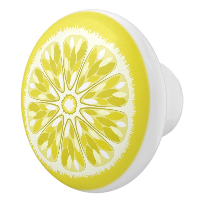 Citrus Slices Lemon Ceramic Knob (Right)
