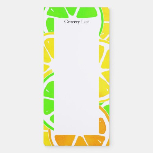 Citrus Slices  Magnetic Notepad