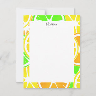 Citrus Slices Note Card