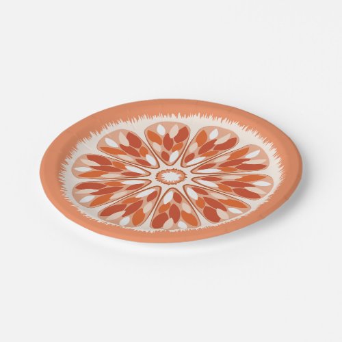 Citrus Slices Orange Paper Plates