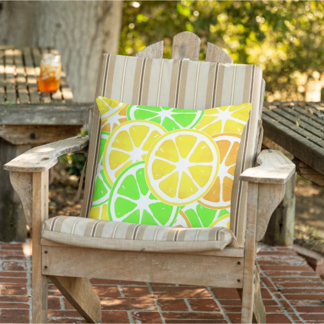 Citrus Slices  Outdoor Pillow (Chair)
