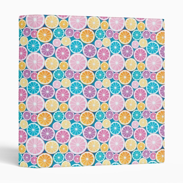 Citrus Slices Pattern 3 Ring Binder (Front/Spine)