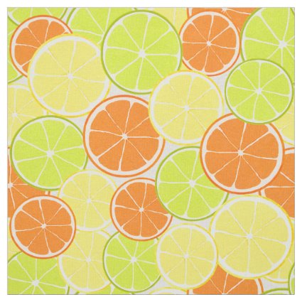 Citrus Slices pattern Fabric