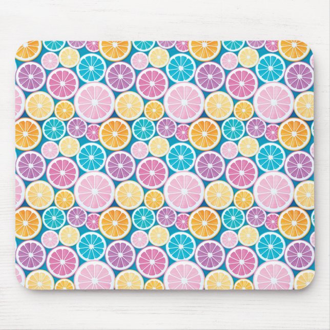 Citrus Slices Pattern Mouse Pad (Front)