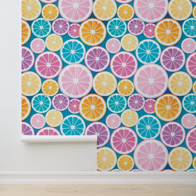 Citrus Slices Pattern Wallpaper (Application)