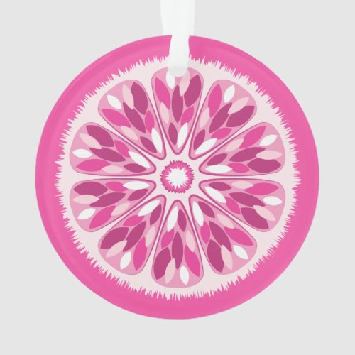 Citrus Slices Pink Lemon Ornament